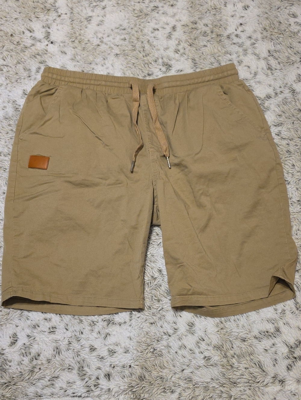 Men's Casual Drawstring Shorts in Khaki